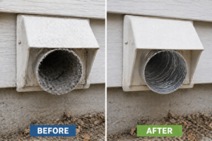 Dryer Vent Before and After